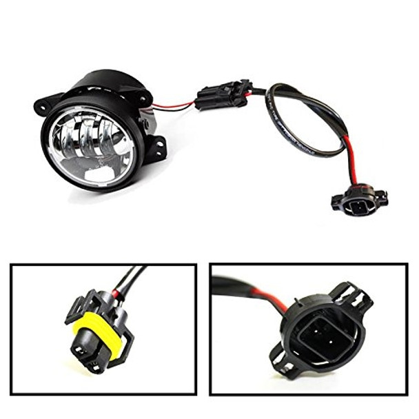 J.W. Speaker 6145 LED Fog Lamp Kit Chrome For 07-18 Jeep Wrangler & Wrangler Unlimited JK