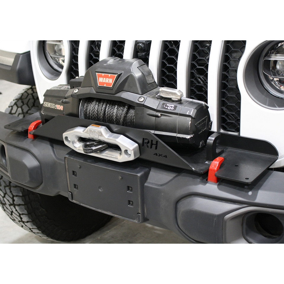 Rock Hard 4x4 Winch Plate for Factory Plastic Front Bumper, Jeep