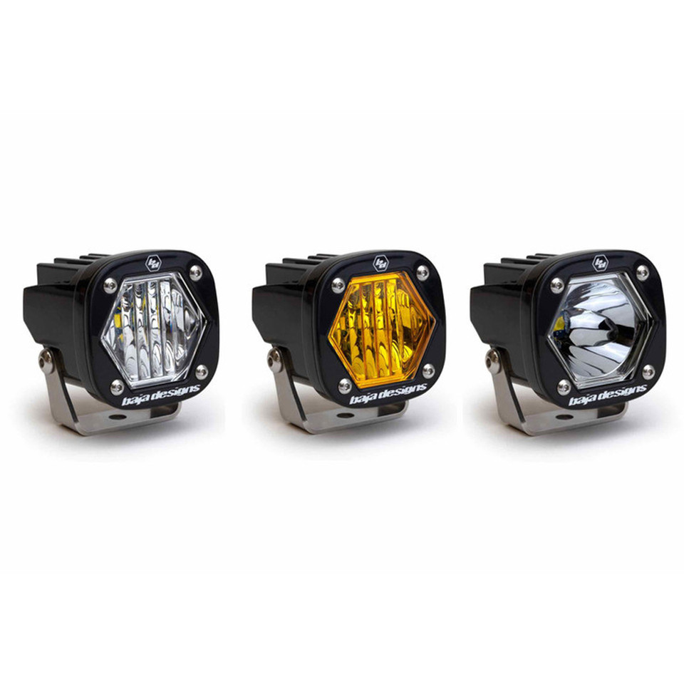 Baja Designs S1 Work/Scene LED Light Backup Kit w/ Mounting Bracket Pair