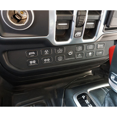 Voswitch JL120 Lower Dash 12 Switch Panel, 2018+ Jeep Wrangler JL