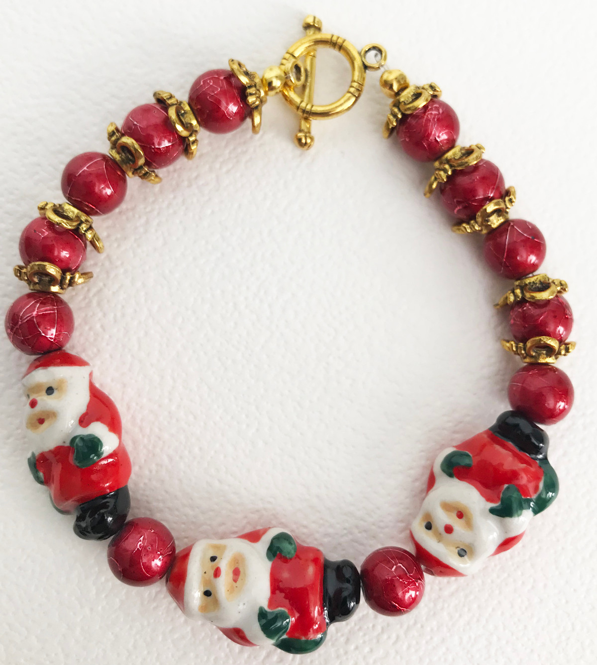 Red sales pearl bracelet