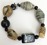 Petrified Wood Stone Bracelet 