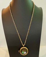 Christmas Charm Brass Necklace