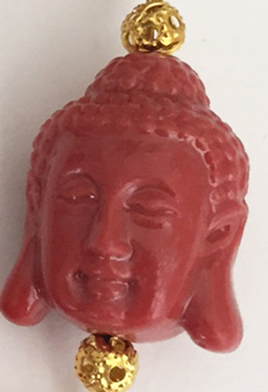 Asian Cinnabar and Buddha Bracelet