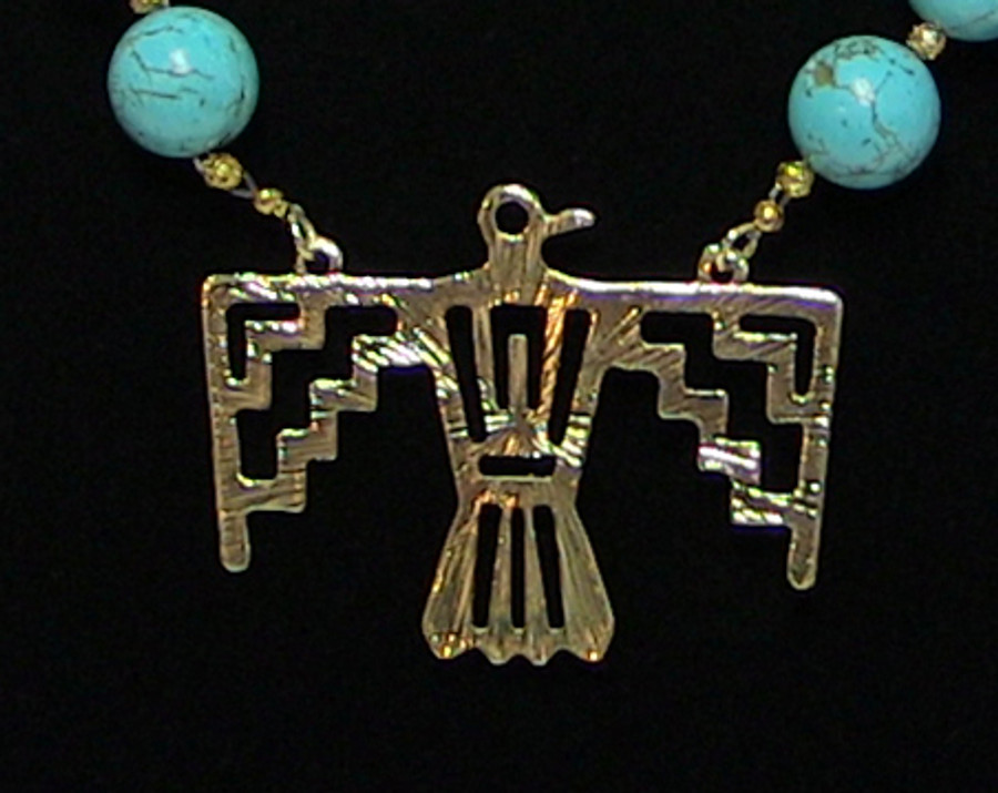 Turquoise Phoenix Bird Necklace