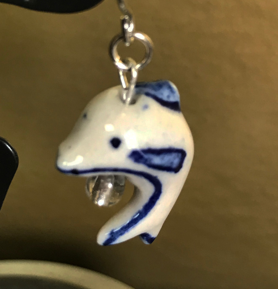 Delft Dolphin Earrings