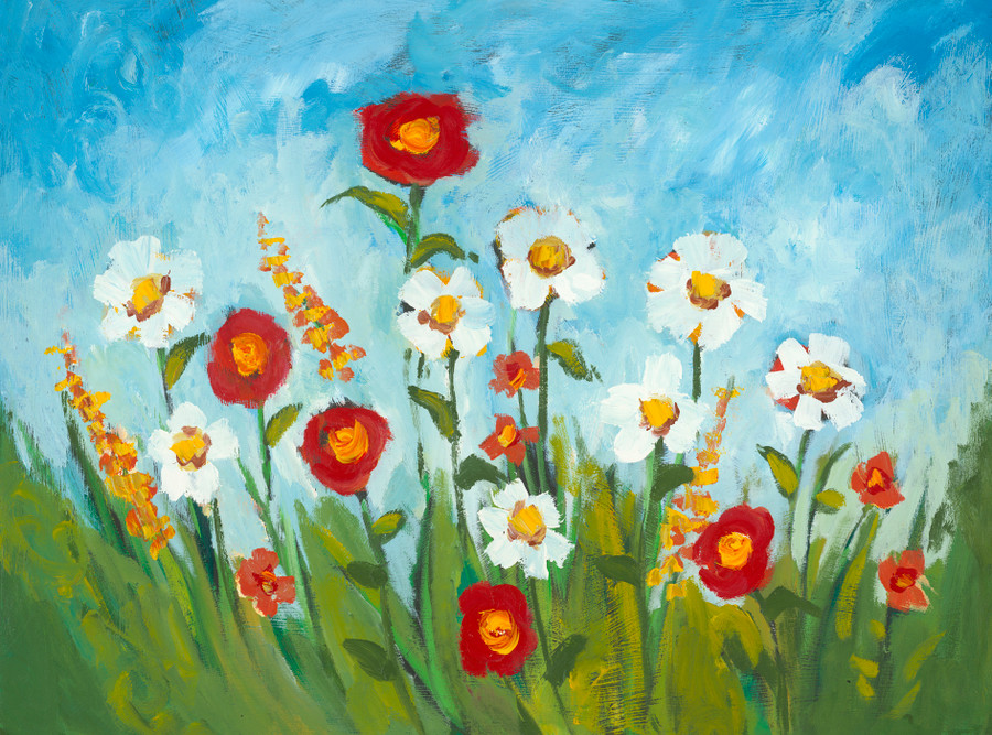 Flowers in Bloom by Artist Elaine Lanoue