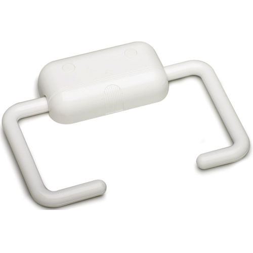 W4 White Plastic Toilet Roll Holder – Lightweight For Caravan, Motorhome, Boat, Hotel