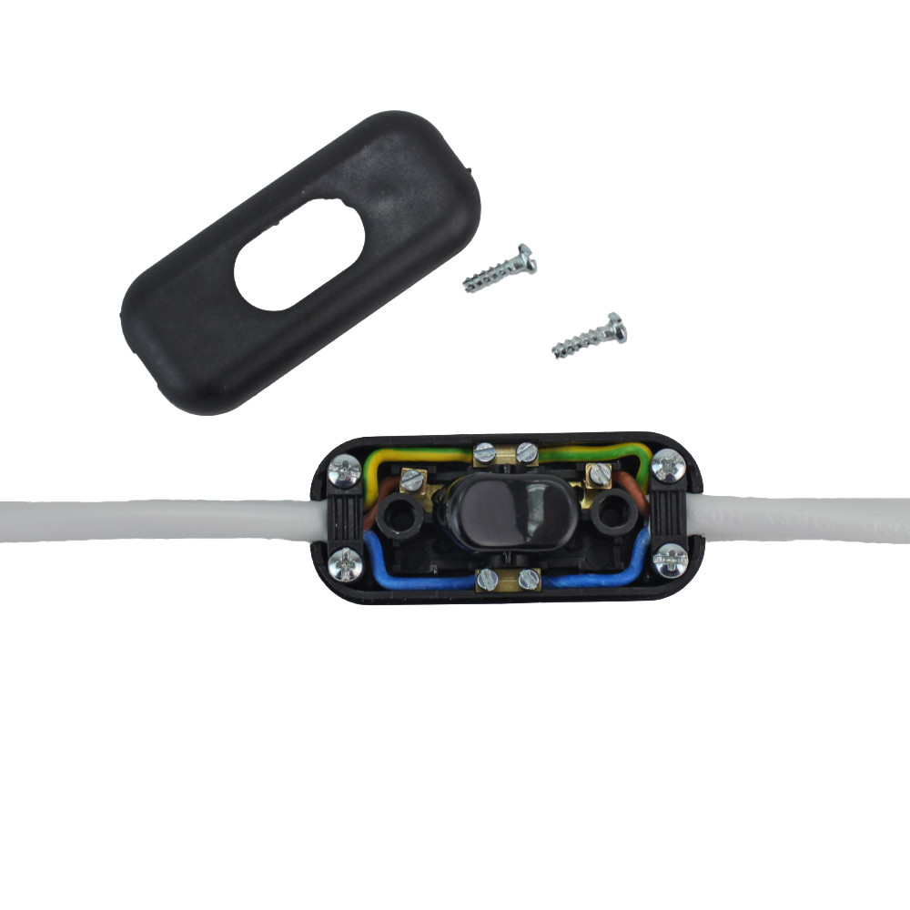 Black Single pole in-line switch PLU69336 | Switches, Dimmers