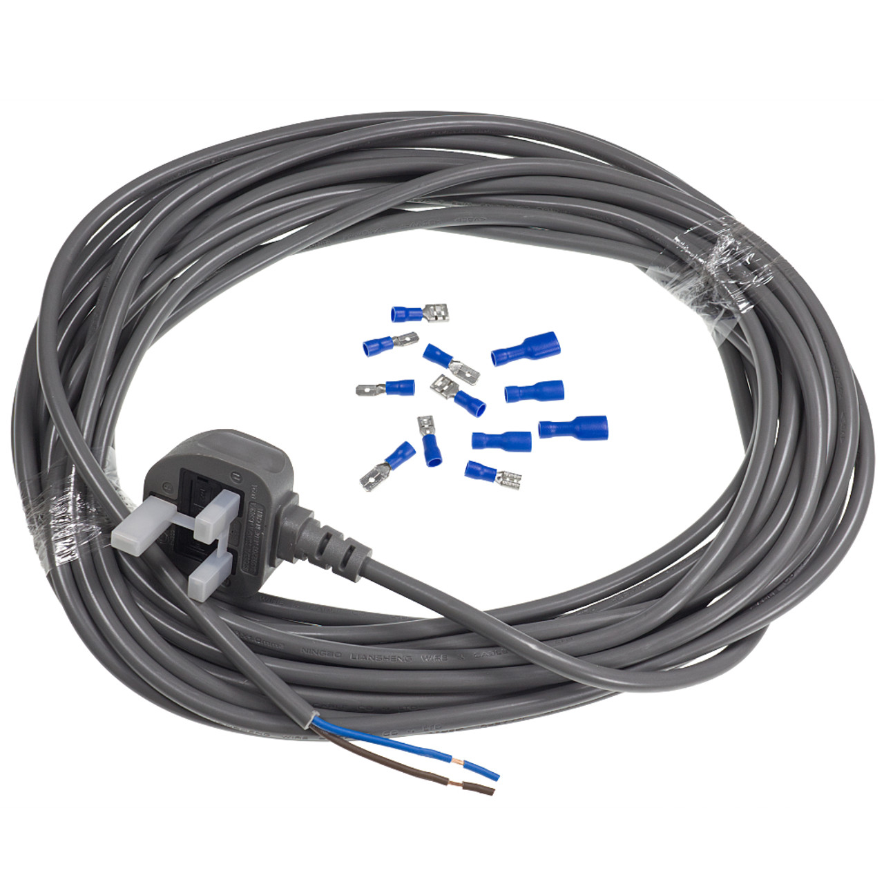 6m 1.5mm 3 Core Black Electrical Flex / Cable / Wire. 240 Volt Mains Lead  13 Amp