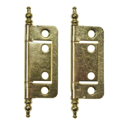 Flush Hinge with Finials - Brass 2” W4 37864