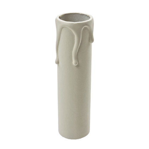 Ivory Candle Tube Cover With Drip Effect 24 x 100mm 3026540