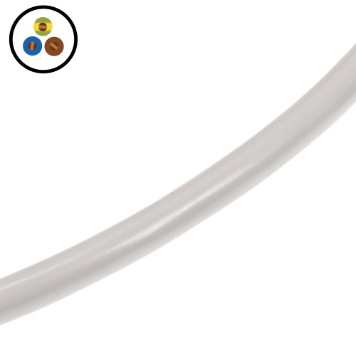 White 3 Core Flex Round 0.5mm PLU50173