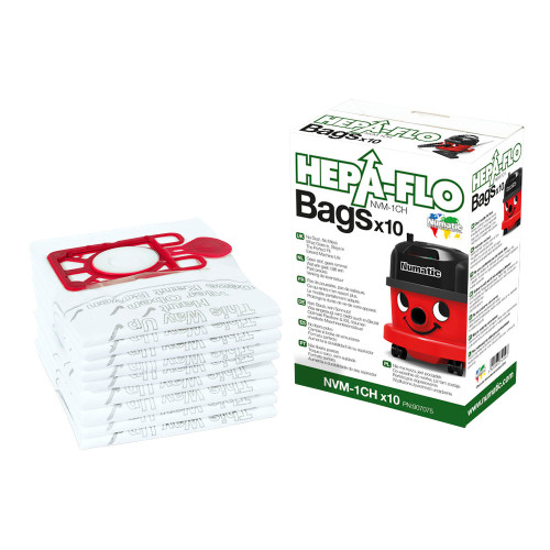 Numatic HEPA-FLO Vacuum Bags | Pack of 10 | NVM-1CH