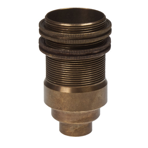 SES | E14 | Small Edison Screw Old English Threaded Lampholder With 10mm Entry and Shade Rings