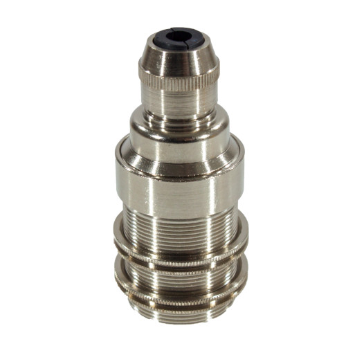 SES | E14 | Small Edison Screw Nickel Threaded Lampholder With Cord Grip And Shade Rings
