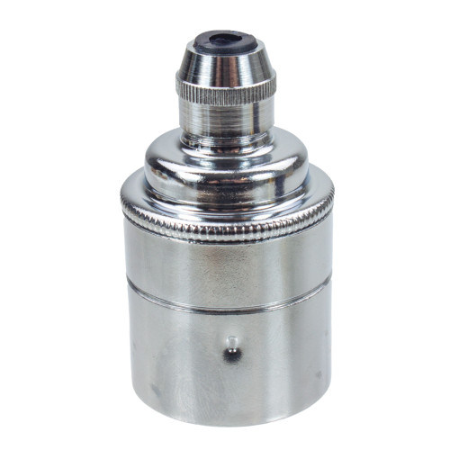 ES | E27 | Edison Screw Chrome Lampholder with Cord Grip
