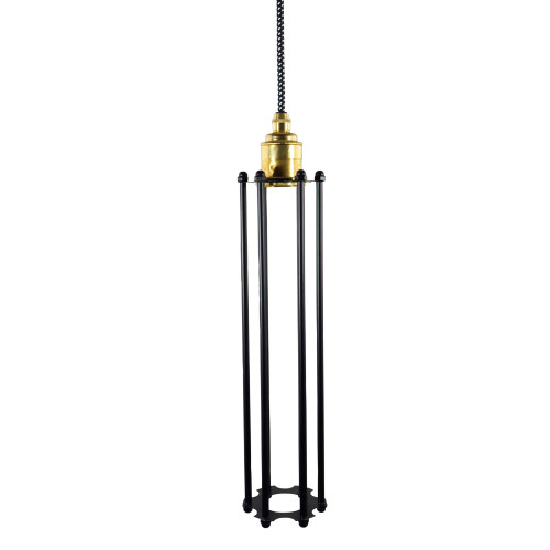Black Wire Tubular Lamp Cage For ES | E27 Lampholders 6024171