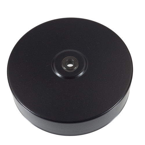 Black Ceiling Rose with 10mm Holes and Fixing Plate 6602447