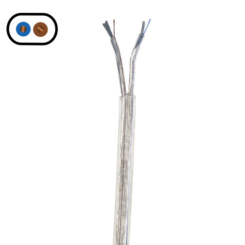 2 Core Transparent Flat PVC Clear Flex 0.75mm PLU99096