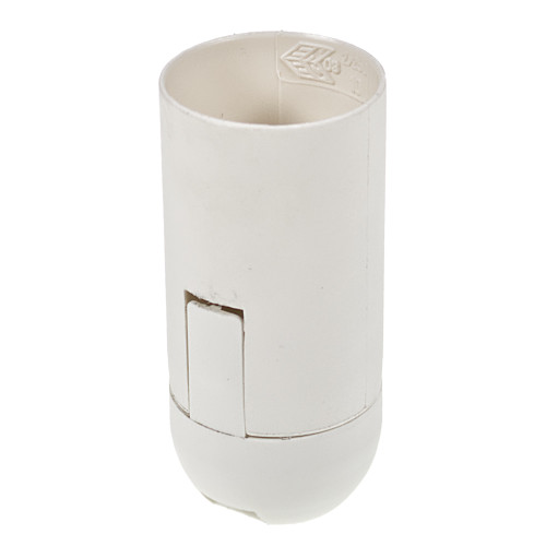 SES | E14 | Small Edison Screw Plain White Lampholder With Push Wire Terminals LH23