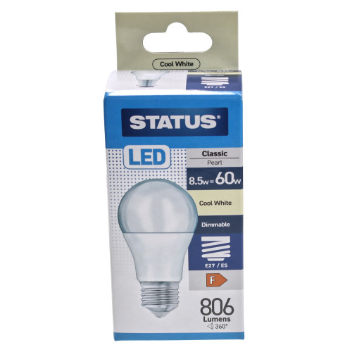 10W ES Cool White Dimmable GLS 8186223