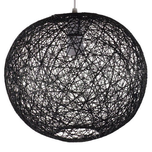 Large Rattan String Ball Pendant in Black 8232153