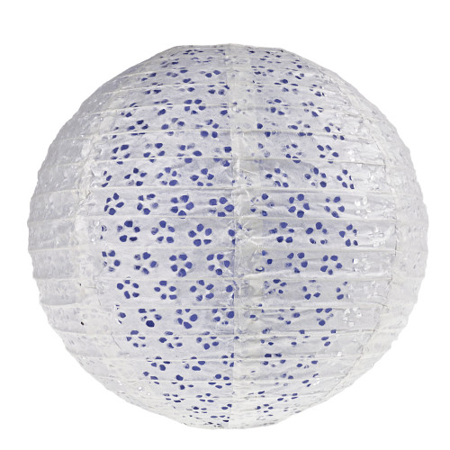 Double Lacy Paper Lantern 30cm Blueberry 8232171