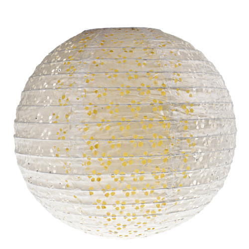 Double Lacy Paper Lantern 30cm Apricot 8232169