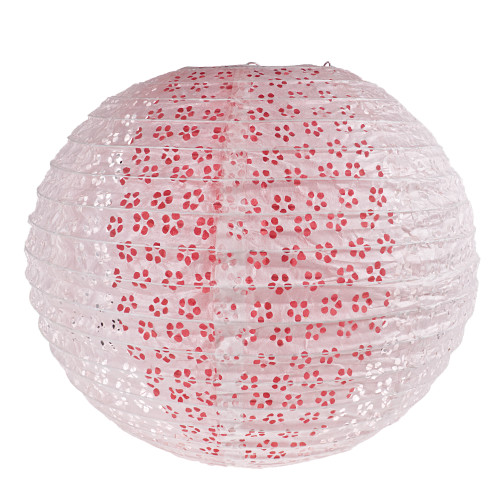 Double Lacy Paper Lantern 40cm Fuchsia 8232167
