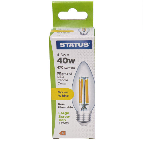 LED ES Warm White Candle 4.5w Filament Lamp 8522127