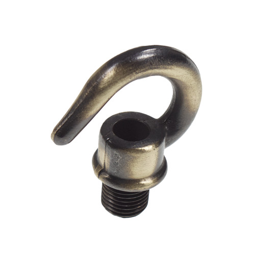 Antique Brass Hook with 10mm Male Thread 9302308