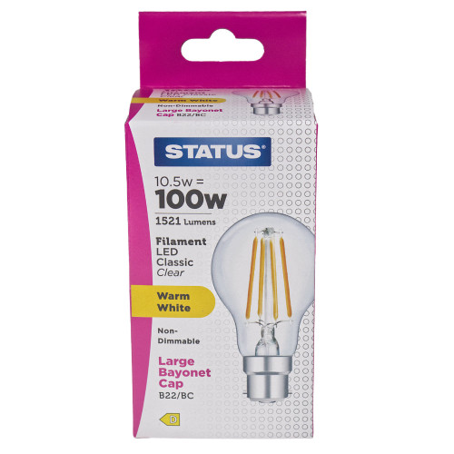 BC | Bayonet Cap 10.5w Warm White LED