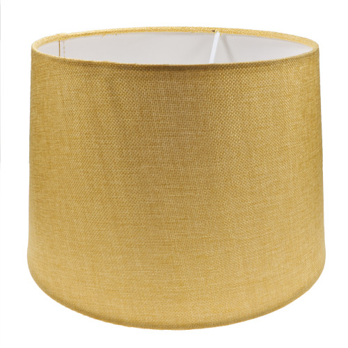 Drum Shade 30cm Textured Faux Linen Mustard