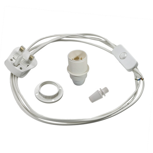 White SES | E14 Lampholder Kit for 28-30mm Holes