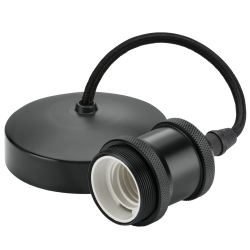 Anthracite 6" Threaded E27 Pendant Light Fitting Class 2