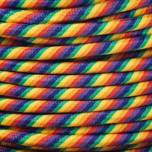 HD Rainbow Round Fabric Cable 3 Core