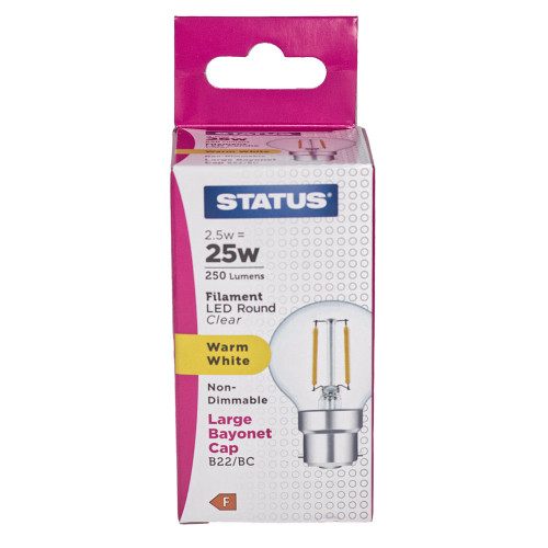 BC | B22 | Bayonet Cap Golf Ball 2.5w LED Lamp