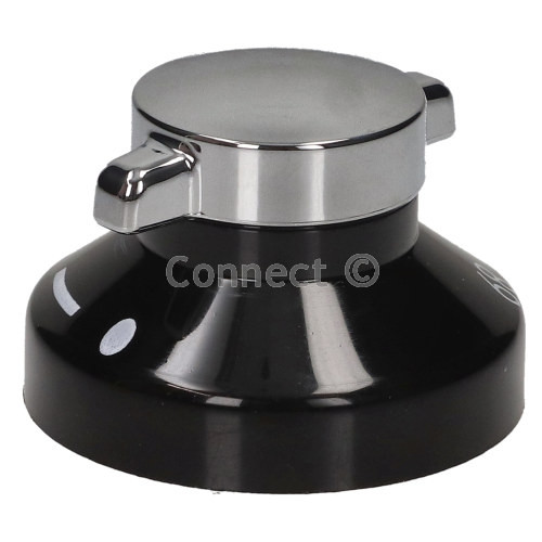 Main Oven Gas Control Knob - Black / Chrome