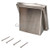 100mm Cowled Outlet with Non-Return Flap - Stainless Steel