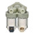 Cold Water Double Inlet Solenoid Valve : 180Deg. with 12 Bore outlets & protected (push) connectors