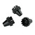 3 Small Black Brushes For The Polti Steam Cleaner PAEU0250