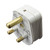 5A Round Pin Plug Top White