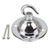 Chrome Plated 65mm Ceiling Rose With Hook [PLU17657]