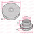 Satin Nickel Ceiling Rose with 10mm Holes and Fixing Plate 6602454