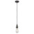 Black Chrome Textile Twisted Black Wire Suspension E27 Bulb Holder and Ceiling Rose 8388366
