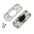 White Body Black Rocker Single Pole Inline Switch 8814545