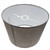 Drum Shade 30cm Textured Faux Linen Charcoal Grey