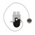 Pull Cord Switch with Decorative Black Nickel Ball