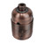 ES | E27 | Edison Screw Antique Copper Plated Threaded Lampholder with Metal Cord Grip LH14